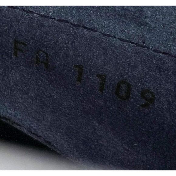 CELINE Women's Luco Triomphe Navy & White Horsebit CC Logo Loafers Size … - Picture 9 of 12